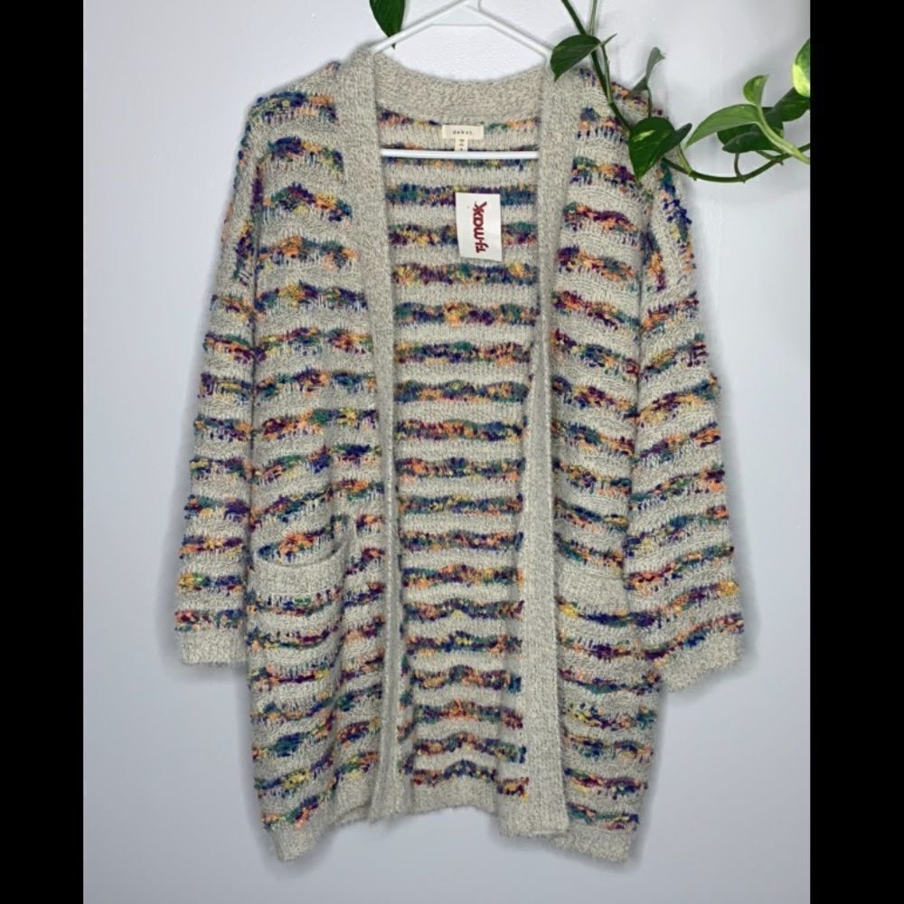 Debut fuzzy oversize cardigan. Small
